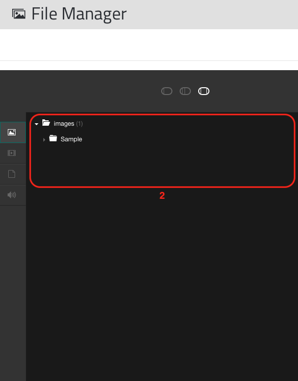 Struttura delle cartelle di File Manager