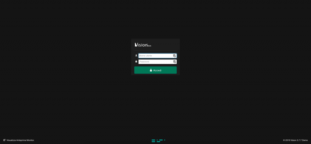 Schermata di Login