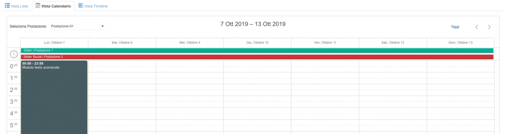 Vista Calendario