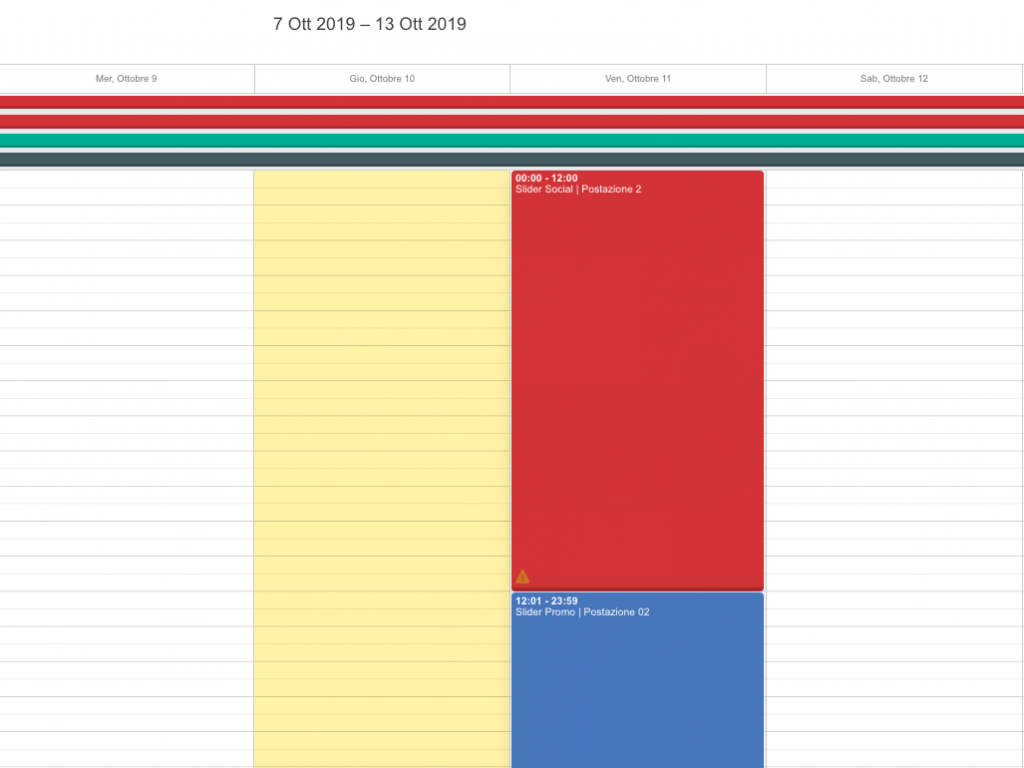 Programmazione oraria dei Moduli in Vista Calendario