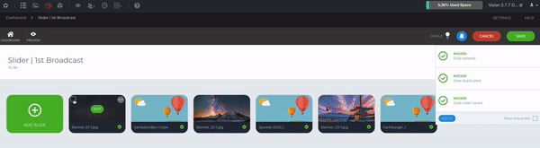 Delete and move Slide from one Slider to another